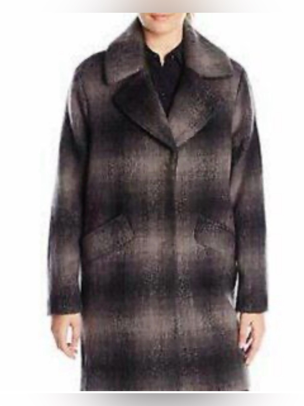 Andrew Marc New York | Fuzzy Ombre 3/4 Length Coat